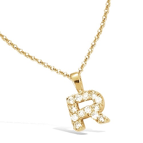 Collier pendentif alphabet - collier,