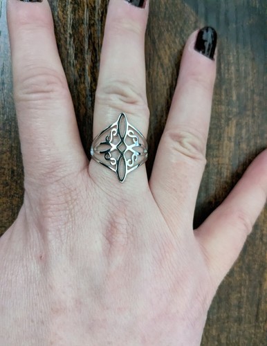 Bague acier motif celtique - en,