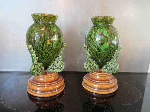 Rare paire vases - de,