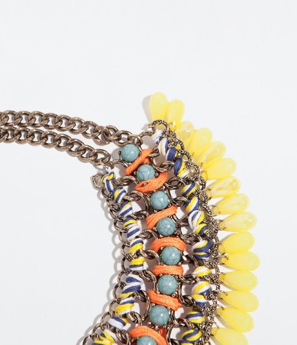 Zara collier plastron perles - plastron,