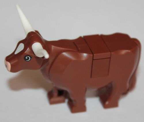 Vache marron lego train - vache, cow