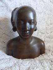 Ancien bronze buste femme - buste,