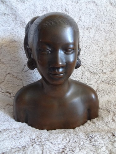 Ancien bronze buste femme - ancien,