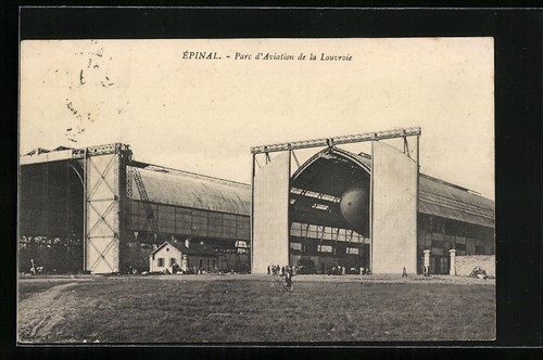 Cpa épinal parc - parc, d´aviation