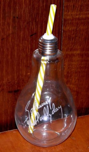 Verre ampoule paille - , jaune