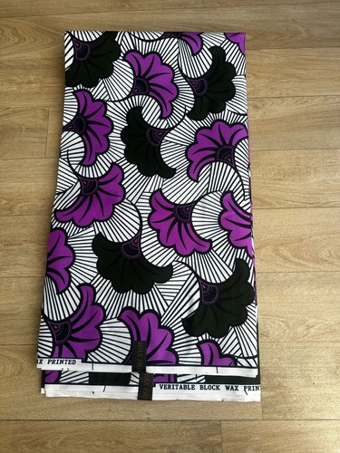 Tissu wax polycoton fleurs - polycoton,