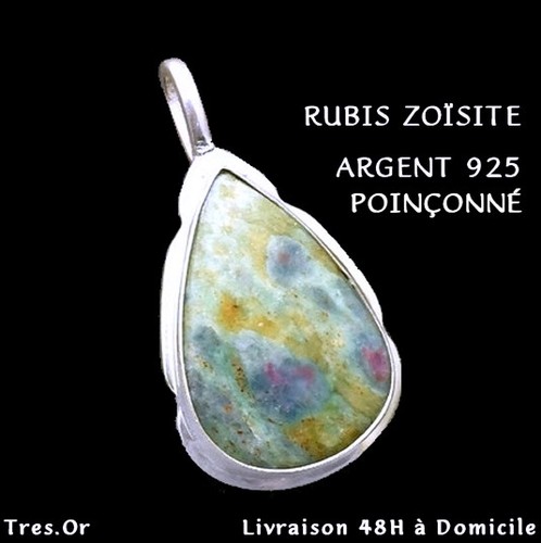 Rubis zoïsite argent 925 - argent,