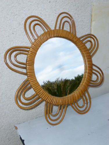 Veritable ancien miroir mural - ancien,