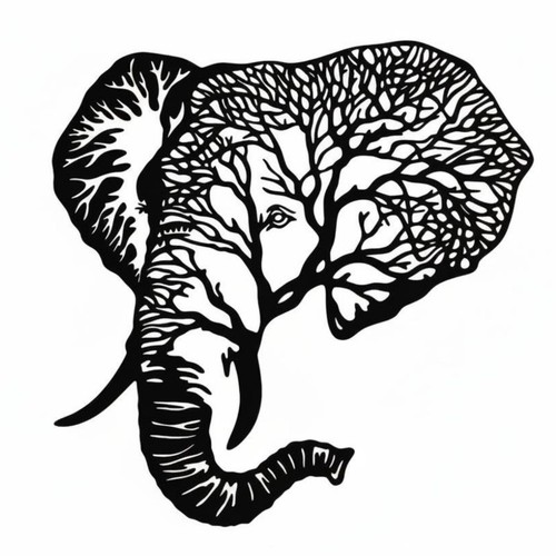 Décoration éléphant fer - en,