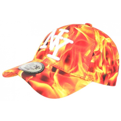 Casquette orange blanche - ny, et