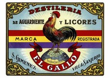 Vintage coq distillerie art