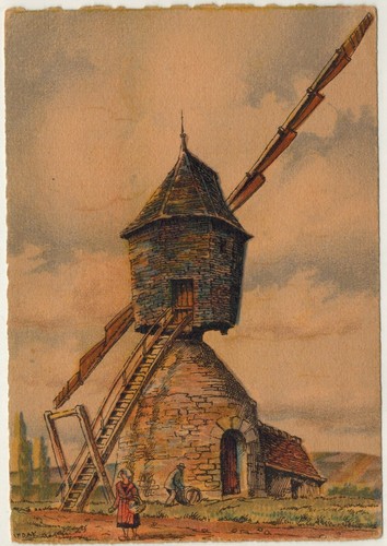 Carte postale vieux moulins - postale-vieux,