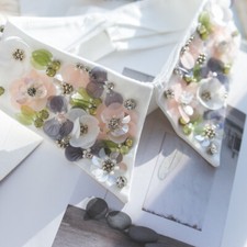Strass Perlé Faux Col