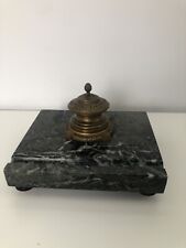 Ancien encrier  En marbre Et Bronze Style Empire Vintage Collection