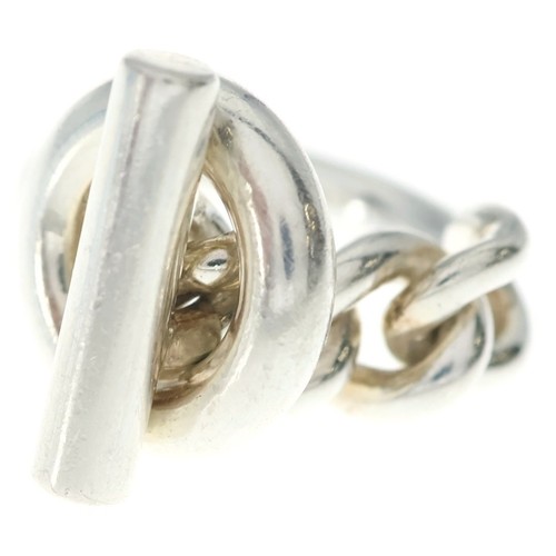 Hermes croisette ring - croisette, silver