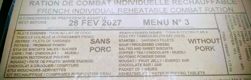 Ration militaire - ration,
