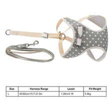 Harnais Pour Chat Respirant Avec Laisse Réglable - Pour Une Promenade Sécurisée