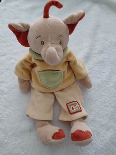 Doudou peluche eléphant beige - doudou,