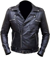 Veste cuir noir pour homme - en,