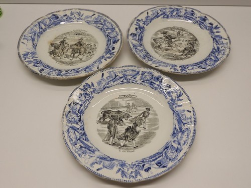 Assiettes anciennes courses - *3,