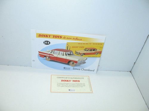 Fiche certif dinky toys - 1, certif.