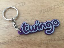 Porte clés / Keychain PVC souple Twingo monogramme logo violet/purple Kenzo