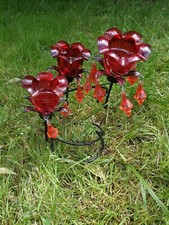 Bougeoir rouge et noir en