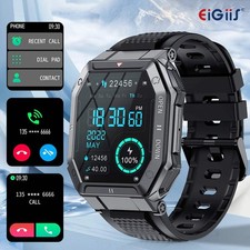 EIGIIS Smart Watches Men 1.85"Large HD Screen with Outdoor Sports Smartwatch wit