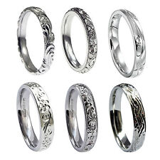 4mm Femme Main Gravé Alliance