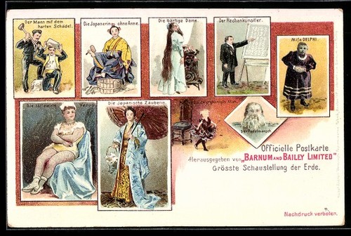 Lithographie cirque barnum - cirque,