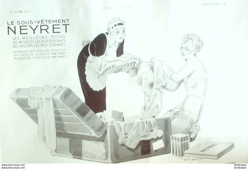 Publicite lingerie neyret 1930 - publicite,