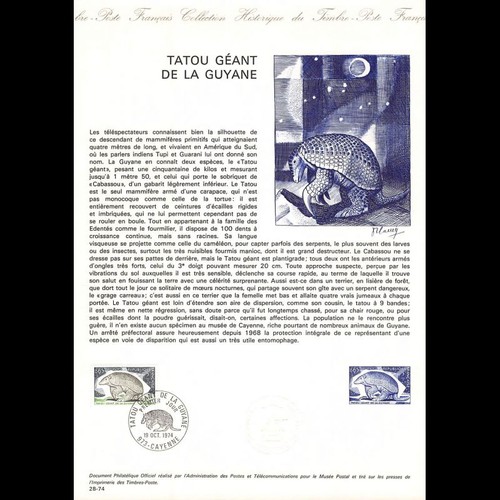 Document officiel 1974 tatou - -,
