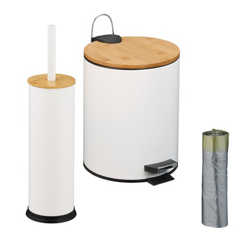 Poubelle salle bain - , brosse