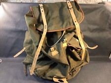 Ancien sac à dos de randonnée en toile kaki scout ou militaire début 20ème