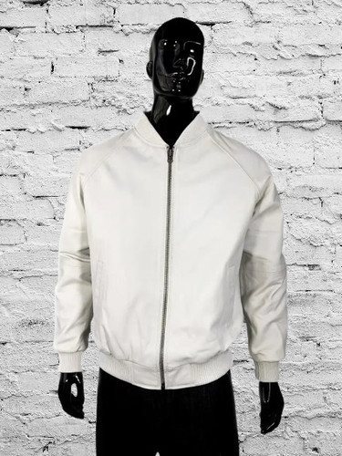 Veste cuir blanc pour homme - veste,