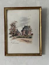 Aquarelle Robert Kuven Artiste Alsacien Chapelles De La Terrasse