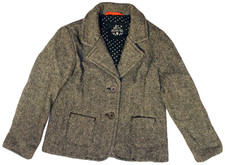 Veste chevrons comme NEUVE 62% LAINE Monoprix manteau cardigan fille 4-5 ans