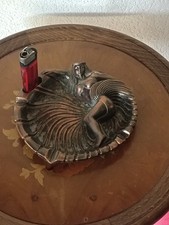 cendrier publicitaire Humoristique ancien Nymphe Femme Vide Poche