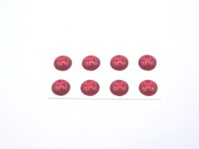 ALEZAN MODELS . ACCESSOIRES 1/43 . SET DE 8 PASTILLES FEUX ROND . ROUGES  .