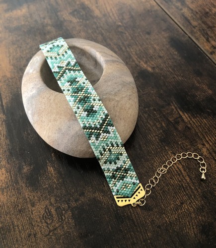 Bracelet manchette perles - bracelet, en