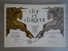 Paul Flickinger, René-Marie Letenre Recueil de poème "D'or et d'argent" signé