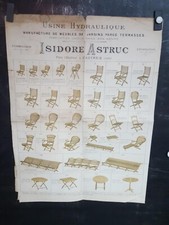 AFFICHE MANUFACTURE DE MEUBLES DE JARDIN CASTRES (Tarn)    62x46cm