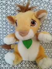 Peluche doudou Simba Roi Lion feuille verte 1994 The lion king Mattel 1994