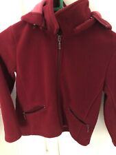 Veste manteau polaire bordeaux