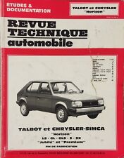 Revue Technique ETAI TALBOT et Chrysler-Simca Horizon