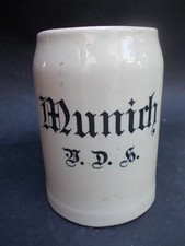 Superbe chope bière grès MUNICH VAN DEN HEUVEL brasserie belge Belgique Boch !