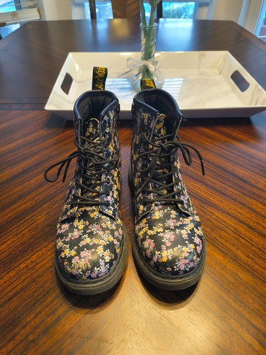 Doc martens floral side zip - martens,