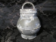 ANCIEN POT A BOUILLON EN ETAIN XIXe SIECLE RG COMPLET ART POPULAIRE