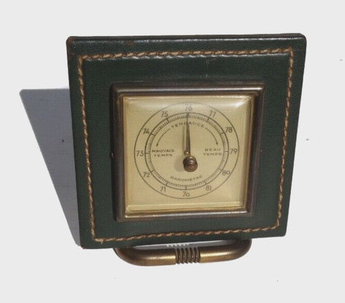 Jacques adnet barometre cuir - jacques,