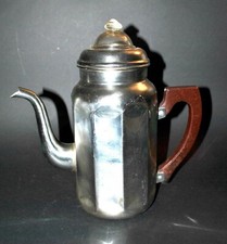 Cafetière percolateur vintage en cuivre chromé ADB manche bakélite 1950 FRANCE
